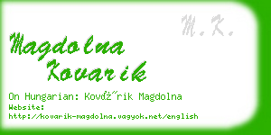 magdolna kovarik business card